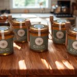 Cottage Orchard hero image displaying jars of honey.